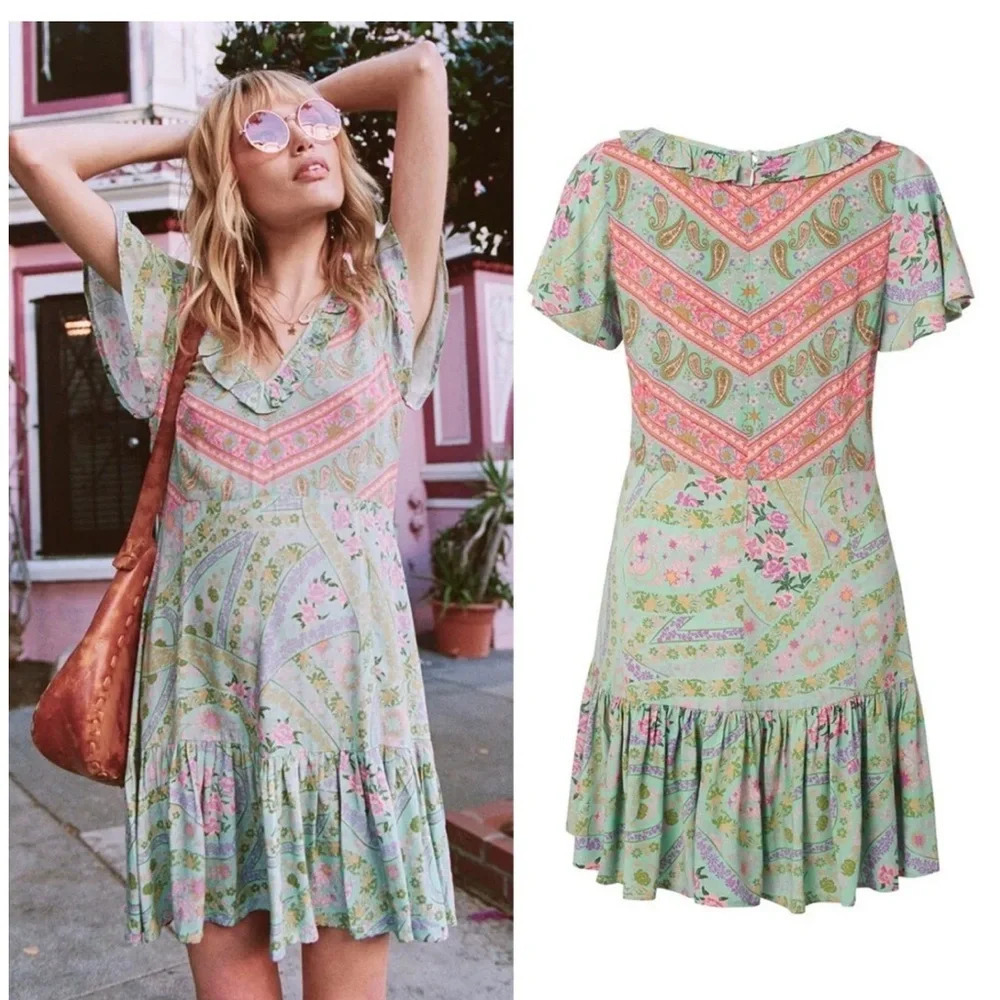 Spell & The Gypsy City Lights Mini Dress xs